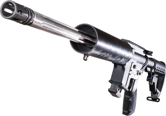 AR-15 quartering toward the viewer