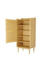 3D rendering Wood Cabinet Minimal Style For Living room, Wood Bo