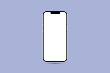 Blank screen smartphone with a solid color background for websites.