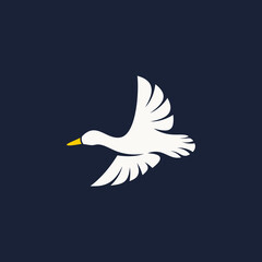 flying duck logo vector illustration