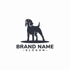 little dog logo design vector