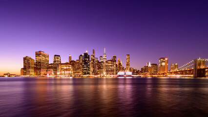 Manhattan Skyline at sunset, New York City