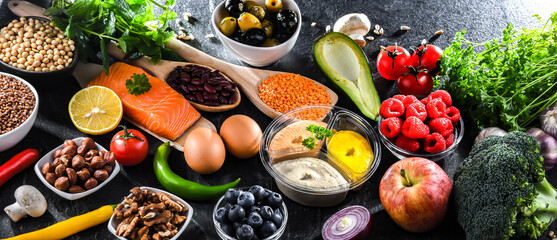 Ingredients of healthy diet that maintains overall health