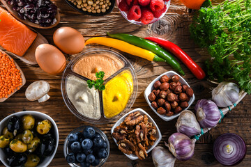 Ingredients of healthy diet that maintains overall health