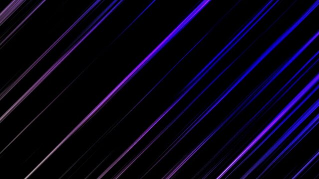Abstract pink lines with gradient 3d background. Diagonal movement on a black background 4k 3d render. Motion design science fiction color change