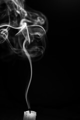 smoke on a dark background