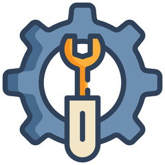 wrencch cog gear wheel icon filled outline