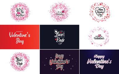 Fototapeta na wymiar Happy Women's Day lettering typography poster with a heart International Woman's Day invitation design