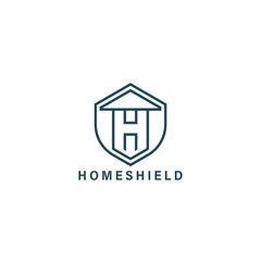 real estate with shield house logo