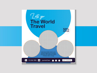 Minimal square banner template Suitable for social media post and web internet ads Vector illustration