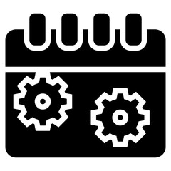 Obraz premium ccalendar date maintenance icon solid glyph