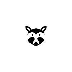 Raccoon logo isolated on white background
