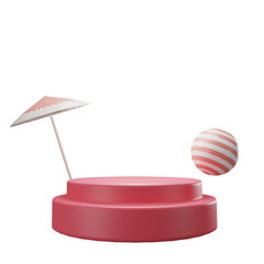 podium summer 3d remder png