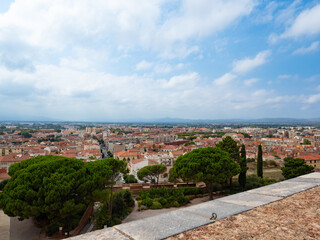 Naklejka premium City of Perpignan as seen from the 