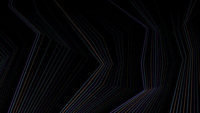 Colorful minimal curved lines abstract futuristic tech background. Seamless looping motion design. Video animation Ultra HD 4K 3840x2160