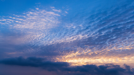 Beautiful sky with cloud before sunset