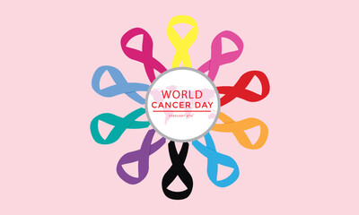 awareness , wold cancer day 2022, cancer day ribbon, ribbon  