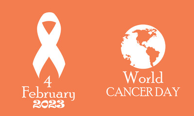 Wold cancer day 2023, cancer day, cancer day ribbon 