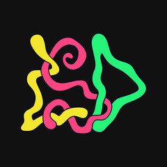 LSD word,trippy psychedelic style letters.Vector hand drawn doodle cartoon character illustration.Funny cool trippy letters,LSD, acid fashion,60s style print for t-shirt,poster concept