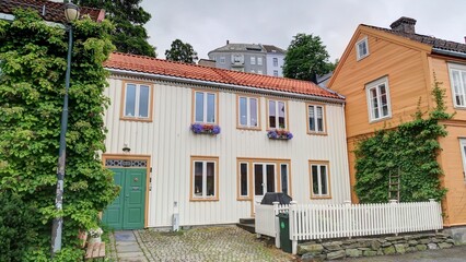 centre ville de Trondheim en Norvège, Gamle Bybro Bryggene i Trondheim