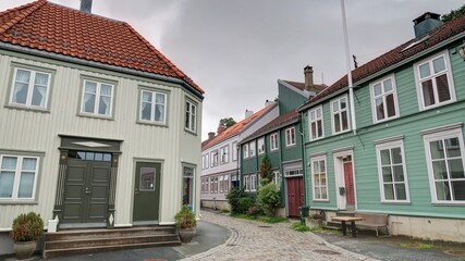 centre ville de Trondheim en Norvège, Gamle Bybro Bryggene i Trondheim