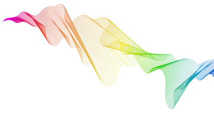 Abstract backdrop with wave gradient lines