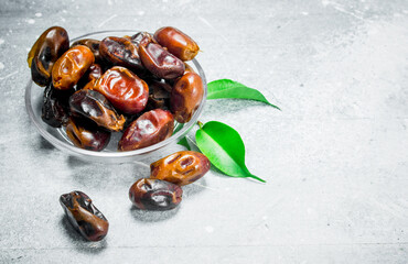 Dates in bowl.