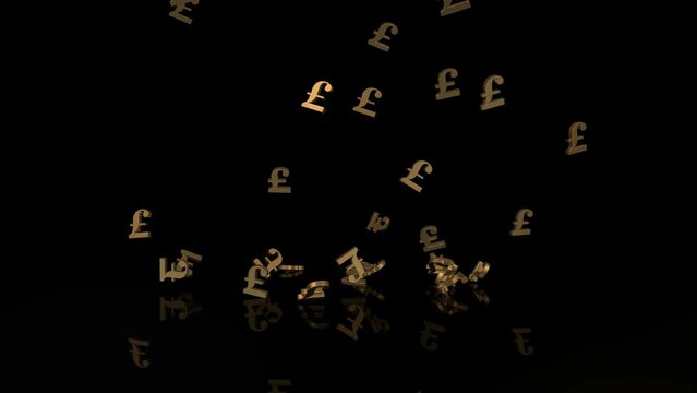 Sterling Pound Sign Animation Transparent Alpha Video