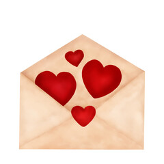 envelope with hearts