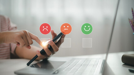 Customer Experience dissatisfied Concept, Unhappy Businessman Client with Sadness Emotion Face on...