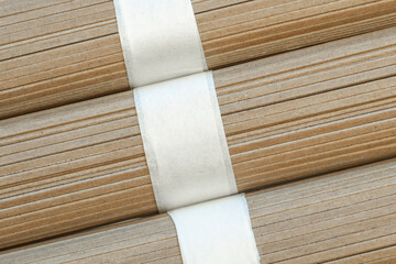 Dried Japanese buckwheat noodles. Food background