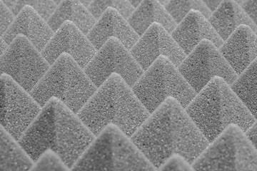 Pyramid Noise Dampening Foam. Acoustic Foam Texture. Professional Music Studio Equipment