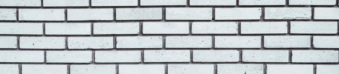 White brick wall background Horizontal image