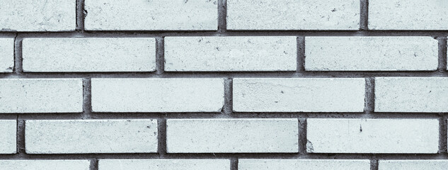 White brick wall background Horizontal image