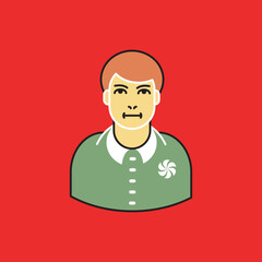 a man who keeps his mouth shut tightly