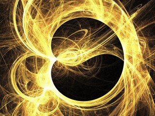 abstract fractal background yellow black 