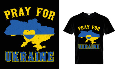 Naklejka na ściany i meble Pray for Ukraine t-shirt design.Colorful and fashionable t-shirt design for man and women .