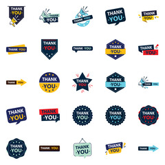 25 High Quality Vector Elements for Saying Thank You