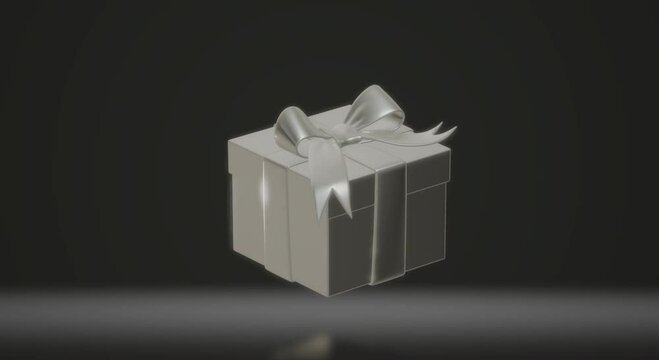  video gift box with red ribbon