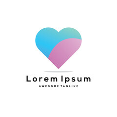 Love gradient logo design colorful