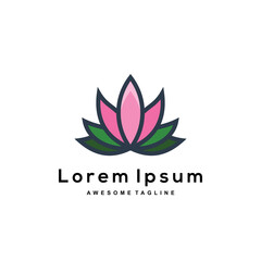 Lotus gradient logo design color