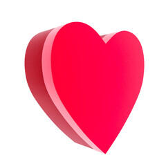 3D Heart Shaped Boxes Render Valentine's elements PNG