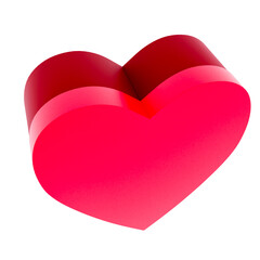 3D Heart Shaped Boxes Render Valentine's elements PNG