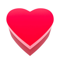 3D Heart Shaped Boxes Render Valentine's elements PNG
