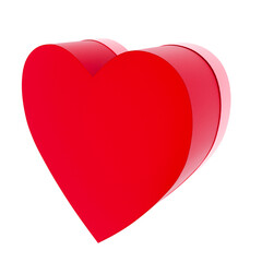 3D Heart Shaped Boxes Render Valentine's elements PNG