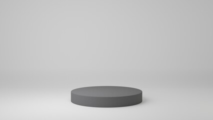 Product Stand in white room ,Studio Scene For Product ,minimal design,3D rendering