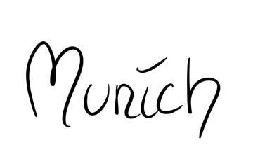 Munich Handwritten black on white 