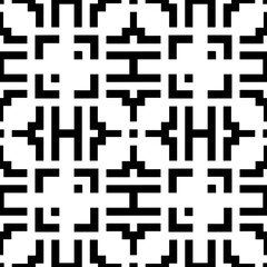 Obraz premium Ethnic ornament. Tribal wallpaper. Embroidery background. Ethnical folk image. Tribe motif. Ancient mosaic. Digital paper, web design, textile print, backdrop. Seamless abstract art. Vector artwork.