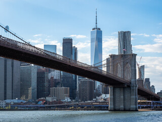 Fototapeta premium Brooklyn Bridge and Manhattan view, New York City, USA.