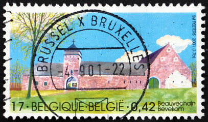 Postage stamp Belgium 2001 La Bruyere, the farm of Wahenge, located in Beauvechain